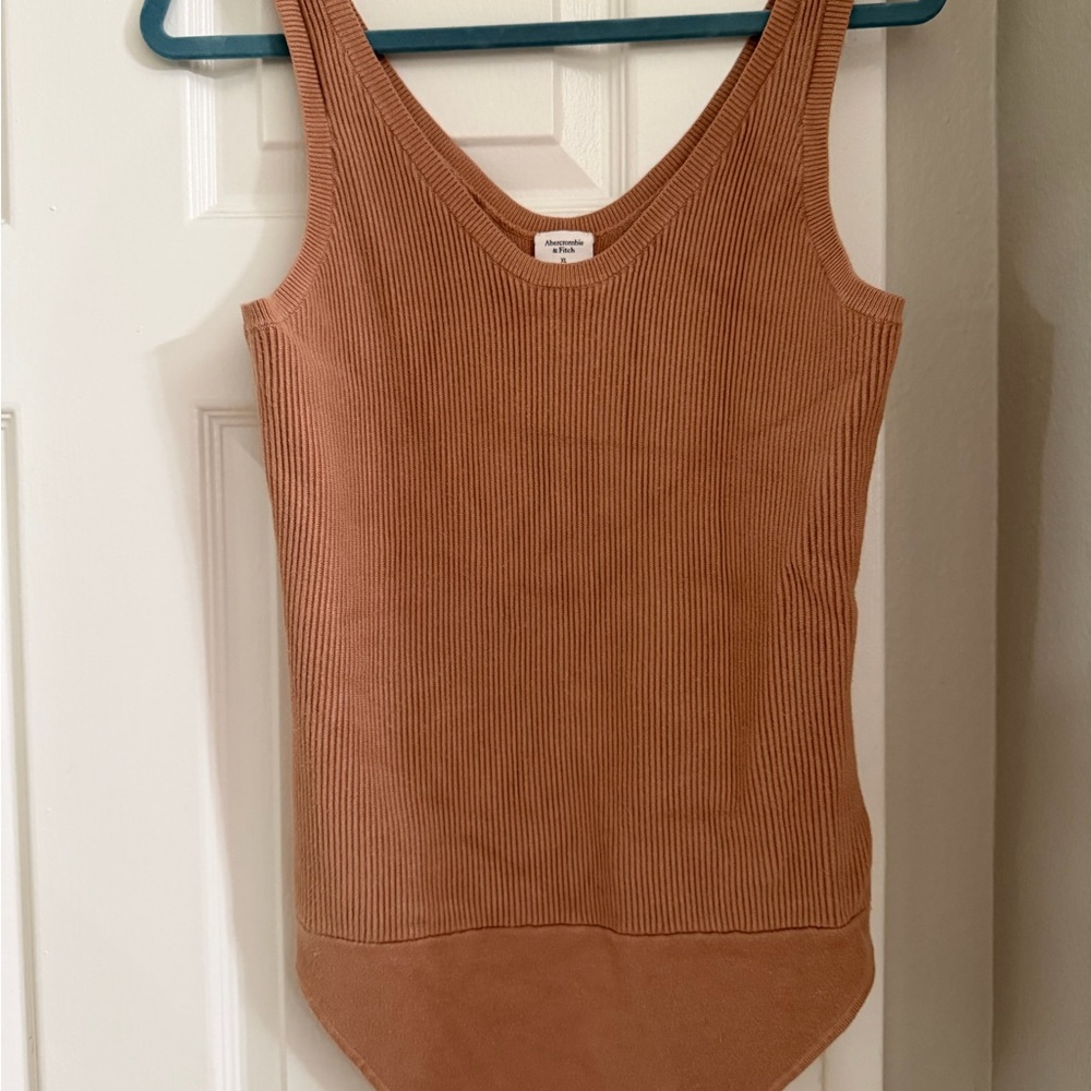 Abercrombie & Fitch Camel Ribbed Tank Top